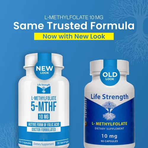Miniatura 3 de L Metilfolato de 10 mg 90 cápsulas Suplemento de metilfolato optimizado y altamente bioactivo 5-MTHF soporta energía, enfoque y estado