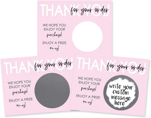 Miniatura 46 de My Scratch Offs - Paquete de 20 Mini Tarjetas Rasca y Gana DIY de Corazón Rosa para San Valentín con Calcomanías, 3x4 Pulgadas, Notas de Amor