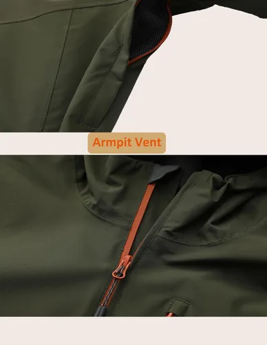 Miniatura 4 de Chaqueta impermeable ligera con capucha para hombre, transpirable, para senderismo de montaña al aire libre