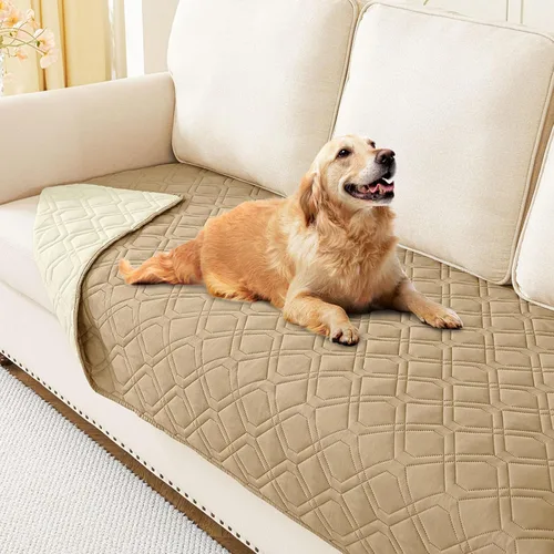 Miniatura 153 de hyha Manta impermeable para perros, manta reversible para cama de mascotas, funda suave para sofá/sillón lavable para perros, fundas impermeables