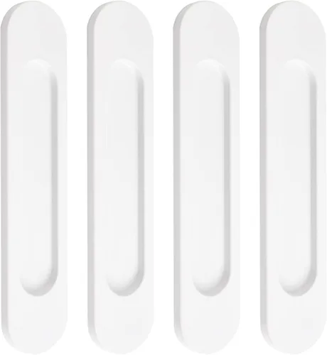 Miniatura 28 de MOROBOR Tiradores de puerta corredera ovalados autoadhesivos de 7.087 in, 2 manijas de aleación de aluminio sin perforaciones para puertas Bronce