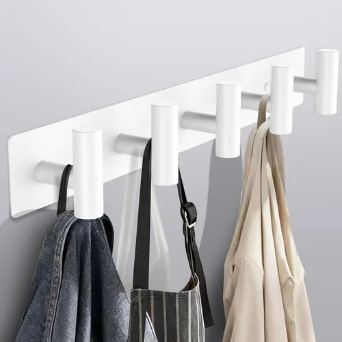Miniatura 9 de Bntuk Perchero de pared – 3 ganchos para abrigos, toalleros para batas de baño, bolsas, llaves, perchero para sombreros, organizador de toallas