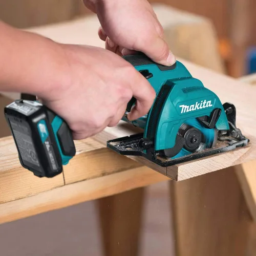 Miniatura 3 de Sierra circular inalámbrica Makita con batería de iones de litio CXT de 12 V Max, 3-3/8 pulgadas, color verde azulado, SH02Z
