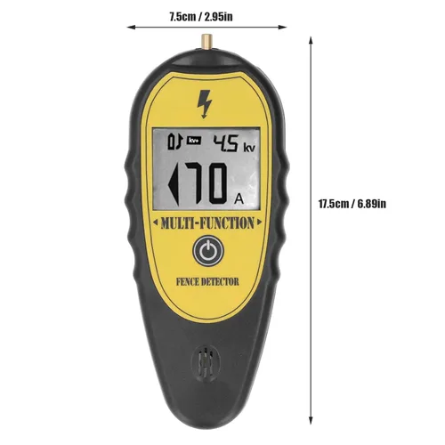 Miniatura 7 de Probador de valla digital de 15 KV, probador de valla eléctrica, voltímetro de valla, probador de voltaje con pantalla LCD, buscador de fallas