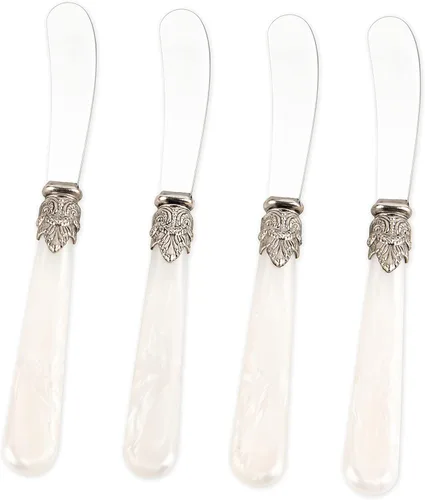 REVERIE Collection - Cuchillo esparcidor de queso de acero inoxidable de 4 piezas, juego de cuchillos de mantequilla para regalo, juego de cuchillos