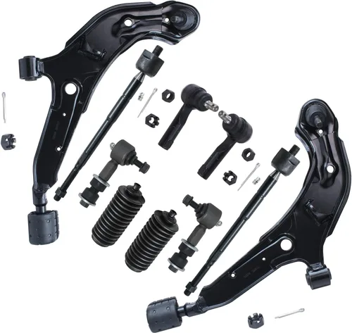 Miniatura 67 de Detroit Axle - Kit de suspensión frontal de 10 piezas para Jeep 2002-2004 Liberty, 2 brazos de control superiores con rótula 2 rótulas inferiores, 4