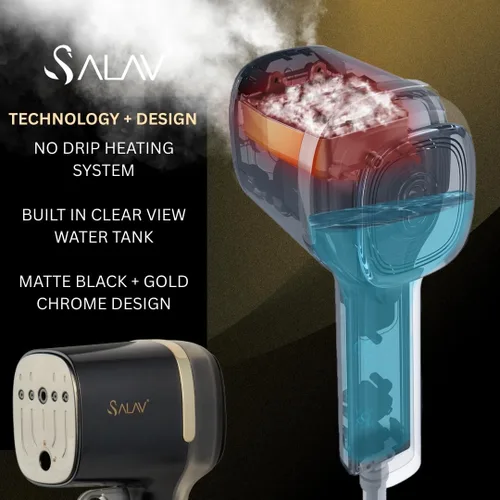 Miniatura 6 de SALAV® Quicksteam - Vaporizador portátil de viaje para ropa, 10 segundos de tiempo de calentamiento rápido, elimina arrugas en ropa y telas, sin