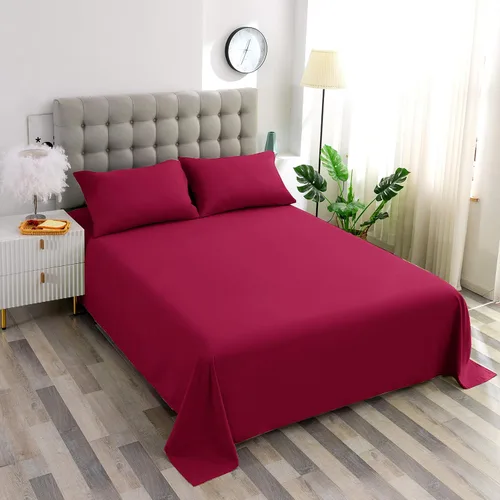 Miniatura 17 de Soft Aqua - Sábana encimera de tamaño individual 100% algodón satinado, 600 hilos, calidad de cama, sábana encimera, fresca y lisa, solo una sábana