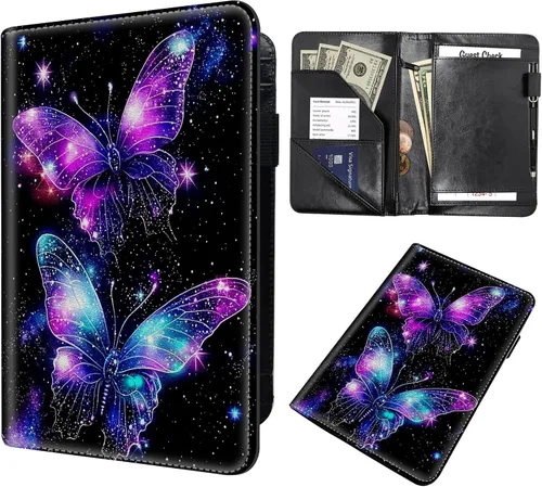 Miniatura 20 de Server Book,Waitress Book,5x9 Inch Server Books for Waitress & Waiter, Cute PU Leather Serving Book Guest Check Presenters Organizer with Zipper
