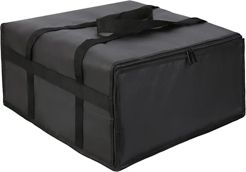 Musbus Bolsas aisladas transportadoras de pizza de 24'x24'x14' grandes para entregas, bolsa de entrega aislada transportadora de pizza bolsa de Negro