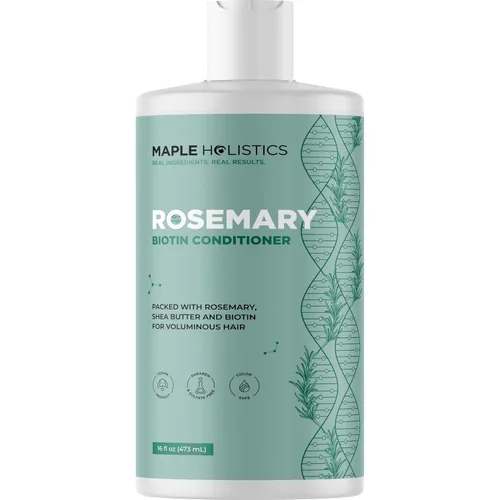 Miniatura 3 de Champú y acondicionador de biotina voluminizante alimentado por aceite esencial de romero, champú y acondicionador sin sulfato con biotina