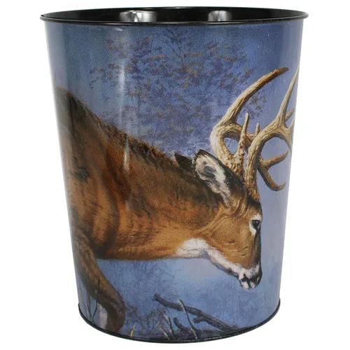 Rivers Edge Products Cesta de Basura de Metal de 10 Pulgadas - Pequeño Bote de Basura de Hojalata Novedoso - Cubo de Basura Rústico para Oficina,