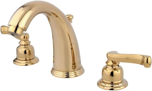 Kingston Brass KB982FL Royale Grifo de lavabo generalizado con latón emergente, latón pulido, centro ajustable de 8 pulgadas