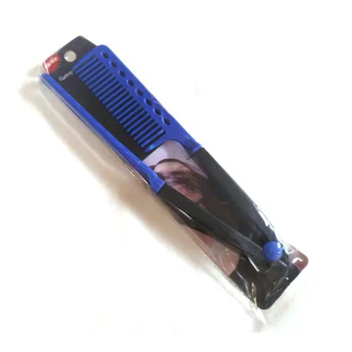 Miniatura 4 de Bricolaje Salón Cepillo Peines Peluquería Estilizador de pelo Plancha de pelo en forma de V peine recto (azul)