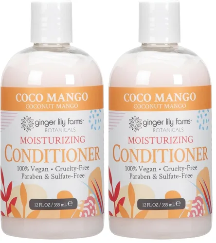 Miniatura 22 de Ginger Lily Farms Botanicals - Acondicionador hidratante para cabello seco, 100% vegano y libre de crueldad, aroma a pera de manzana, repuesto de 1