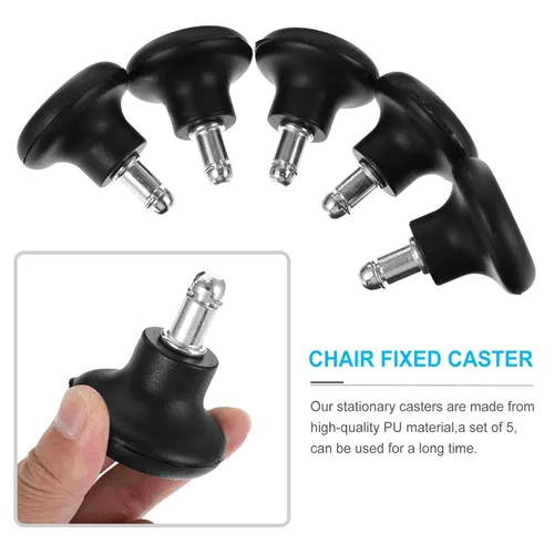 Miniatura 2 de NUOBESTY 5 ruedas para silla de oficina, ruedas de goma para silla de repuesto, ruedas para silla de silla, ruedas giratorias para ruedas fijas