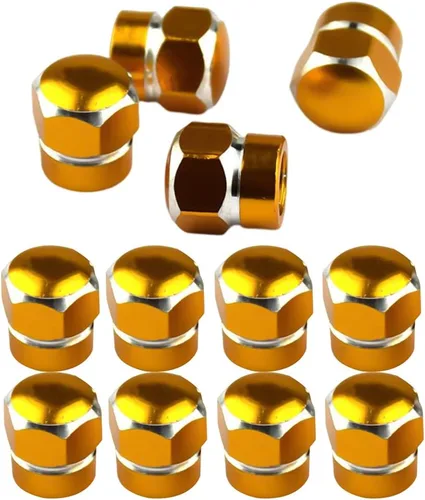 12 tapas de vástago de válvula de neumático de automóvil, cubiertas de vástago de aleación de aluminio resistentes en forma hexagonal, juego de