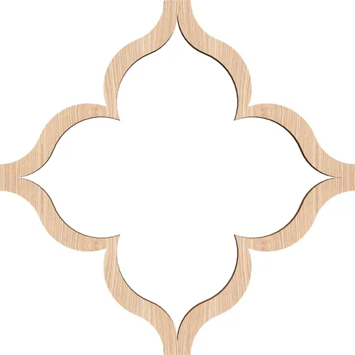 Miniatura 2 de 7 3/8 pulgadas de ancho x 7 3/8 pulgadas de alto x 3/8 pulgadas de alto, paneles de pared de madera con calado decorativo extra pequeño, roble rojo