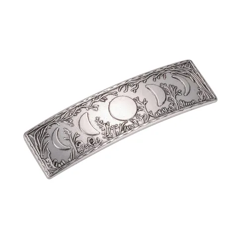 Miniatura 10 de Dreamtimes Pinza para el cabello vintage retro bosque fase lunar grande hecha a mano pasador de metal francés pinza de protección horquilla