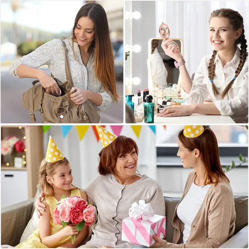 Miniatura 7 de Roowest 10 piezas de espejo compacto de regalos para mujeres, Sometimes You Forget Your Awesome Bulk Apreciation Party Favores para empleados, Oro