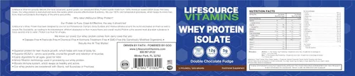 Miniatura 2 de LifeSource Vitamins 1.1 lb – Aislado de proteína de suero de leche alimentada con pasto de vacas lecheras de EE. UU., doble dulce de chocolate