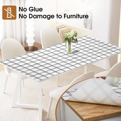 Miniatura 5 de Beautysaid Revestimiento de estante y cajón para armario de cocina, papel antideslizante no adhesivo, impermeable, lavable, grueso para tocador
