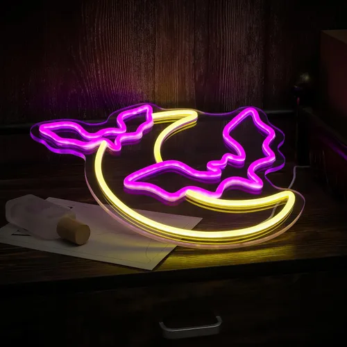 Miniatura 2 de Letrero de neón de Navidad de Salchicha Dachshund Sombrero de Santa LED Regalo de Navidad para niños, amantes de mascotas, lámpara de astas