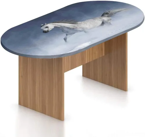 Miniatura 17 de Mantel ajustable ovalado de poliéster elástico para acuario, diferentes peces en la parte inferior del océano, mantel ajustable con estampado