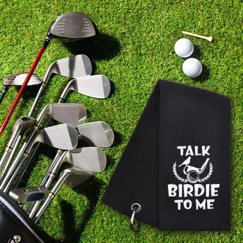 Miniatura 4 de Hafhue Talk Birdie to Me - Divertida toalla de golf, regalos de golf para hombres y mujeres, accesorios de golf para hombres o mujeres, regalos
