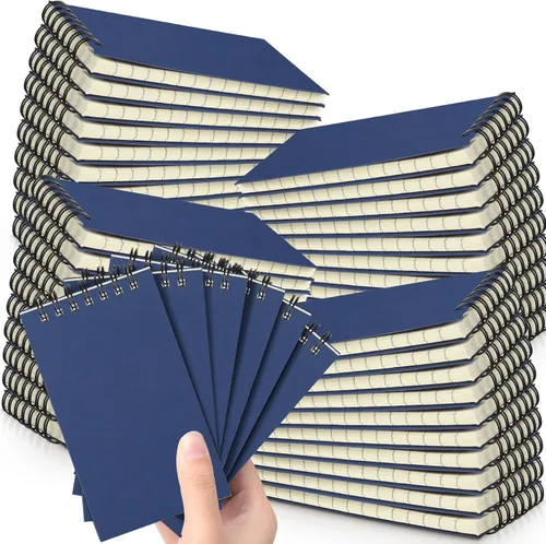 Miniatura 19 de Tenceur 100 piezas de cuadernos de bolsillo pequeños a granel, 3 x 5 pulgadas, cuadernos de notas en espiral mini con tapa superior, cuadernos