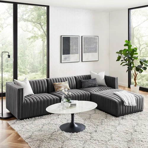 Miniatura 76 de Modway Conjure Seccional, Oro Negro