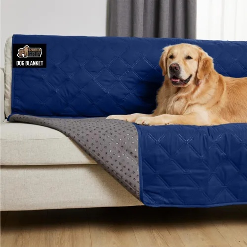 Miniatura 12 de GORILLA GRIP Funda de cama impermeable para perros, 82 x 68 pulgadas, parte trasera antideslizante con agarre, a prueba de fugas, lavable, funda