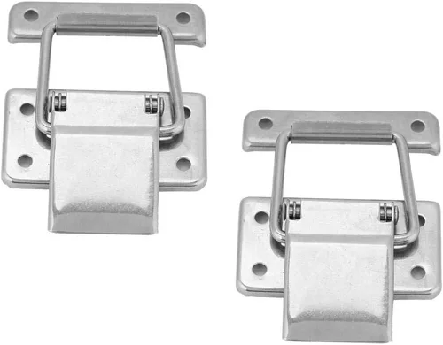 Miniatura 5 de Hilitand 2 unids Hardware Caja de gabinete de acero inoxidable Cerradura Cerradura de resorte cargado cerrojo de palanca