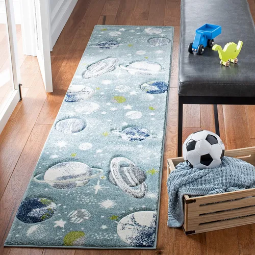 Miniatura 7 de SAFAVIEH Carousel Kids Collection - Alfombra decorativa de 2 x 3 pies, color gris y lavanda, no desprende pelusa y de fácil cuidado, ideal