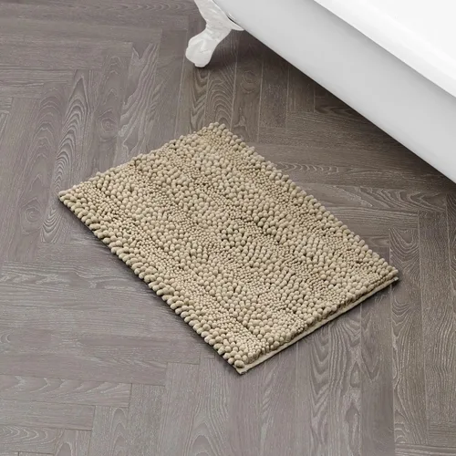 Miniatura 11 de Laura Ashley Tapete de baño de chenilla Astor 100% poliéster Decoración de baño premium Lavable a máquina Respaldo TPR Mide 17 x 24 Aqua