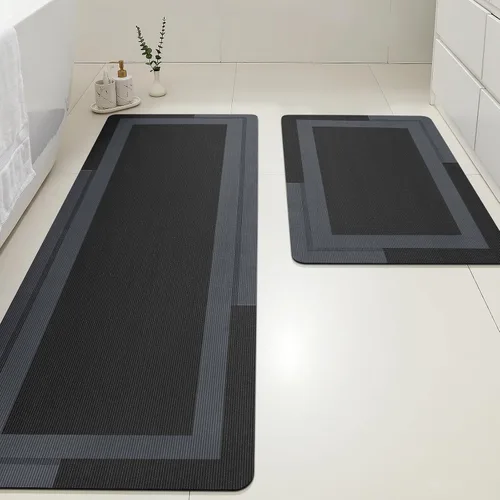 Miniatura 83 de ACCUMTEK Alfombrilla de Baño Ultra Delgada, Alfombrillas de Baño Antideslizantes con Respaldo Mejorado para Colocar Bajo la Puerta, Alfombras