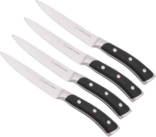 Miniatura 14 de DURA LIVING Cuchillo de pelar, cuchillo de cocina profesional de 3.5 pulgadas, cuchillo alemán de acero inoxidable de alto carbono ultra afilado