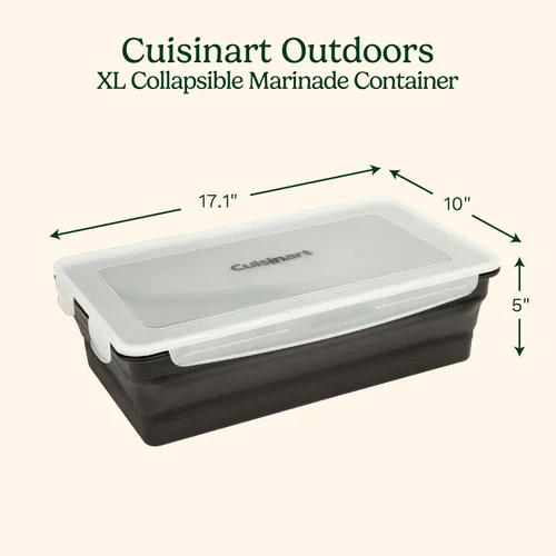 Miniatura 2 de Contenedor plegable para marinado XL Cuisinart, accesorios de parrilla de gran capacidad perfectos para barbacoas y fiestas, preparación de marinada