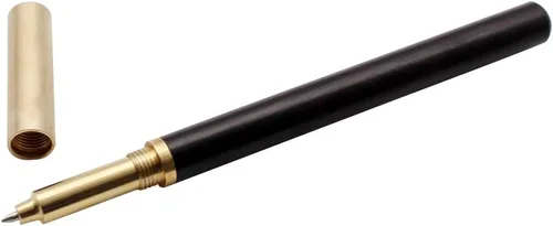 Miniatura 6 de Gullor Bolígrafo de madera creativa con tapa de bolígrafo de latón (WR-A2861), negro Negro (Black Wood)