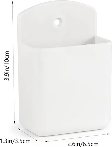 Miniatura 3 de Soporte de pared para control remoto, 2 piezas, soporte para controlador de TV, soporte remoto autoadhesivo, soporte para bolígrafo de pared, Blanco