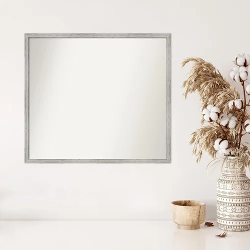 Miniatura 18 de Amanti Art Espejo de baño blanco para sobre el fregadero, 32 x 45 pulgadas, espejo de tocador rectangular blanco esbelto, marco de madera moderno