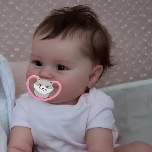Miniatura 6 de iCradle Muñeca de bebé Reborn de aspecto real y encantadora, muñeca de bebé de silicona de 20 pulgadas / 50 cm, muñeca recién nacida realista, Ojos