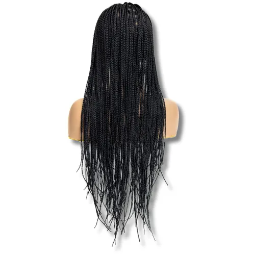 Miniatura 39 de PIB Peluca de encaje completo individual de 12 pulgadas, diseño de Passion Twist con raya cuadrada, pelucas trenzadas sin nudos para mujeres negras