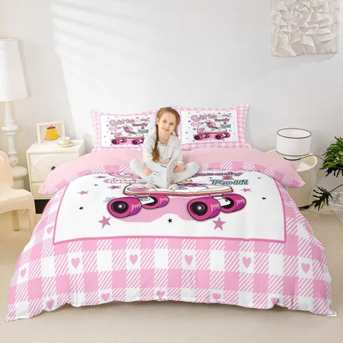 Miniatura 28 de Juego de funda de edredón para niños de dibujos animados, diseño de pingüinos de dibujos animados, lindo juego de ropa de cama de animales árticos