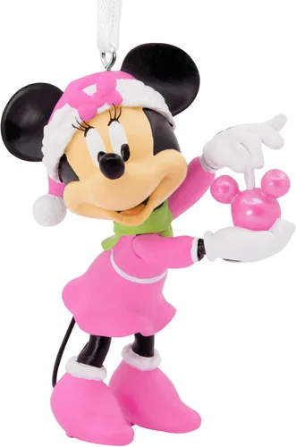 Miniatura 8 de Hallmark - Adorno navideño colgante de Minnie Mouse de Disney en tubo de nieve