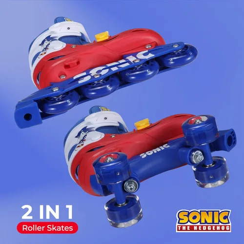Miniatura 4 de Barbie - Patines de ruedas 2 en 1 para niños, se transforman de quads a patines en línea, botas rígidas duraderas, ruedas LED para quads e
