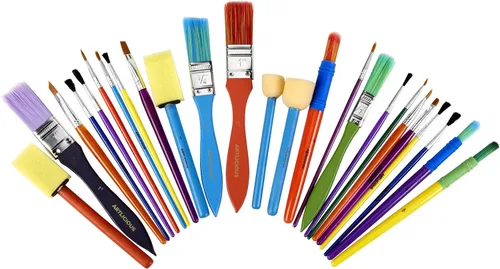 Miniatura 11 de Artlicious Pinceles de pintura, juego de pintura acrílica y pinceles de pintura para detalles para niños, uso con manualidades, acuarela, óleo