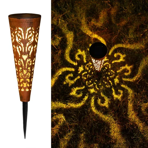 Miniatura 8 de Go2garden 6 luces solares para decoración de jardín al aire libre, regalos para mujeres y madres, estacas cónicas impermeables para jardín, césped