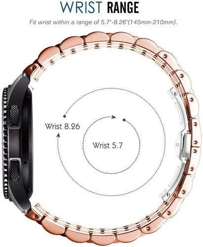Miniatura 5 de Correa compatible con Samsung Galaxy Watch 6/6 Classic/Galaxy Watch 5/5 Pro / 4/4 Classic / 3 1.614 in / Active 2, correa de repuesto de metal