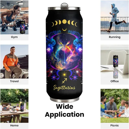 Miniatura 9 de Tumbler de Constelación de Sagitario del Zodiaco de Acero Inoxidable para Hombres y Mujeres Fanáticos de la Astrología Regalos de Cumpleaños Tumbler